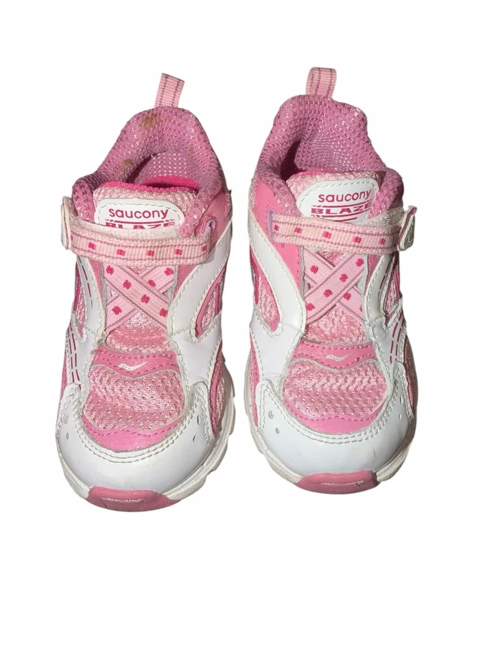 Saucony Blaze Toddler Pink & White Athletic Sneakers Easy On Comfort 7.5c